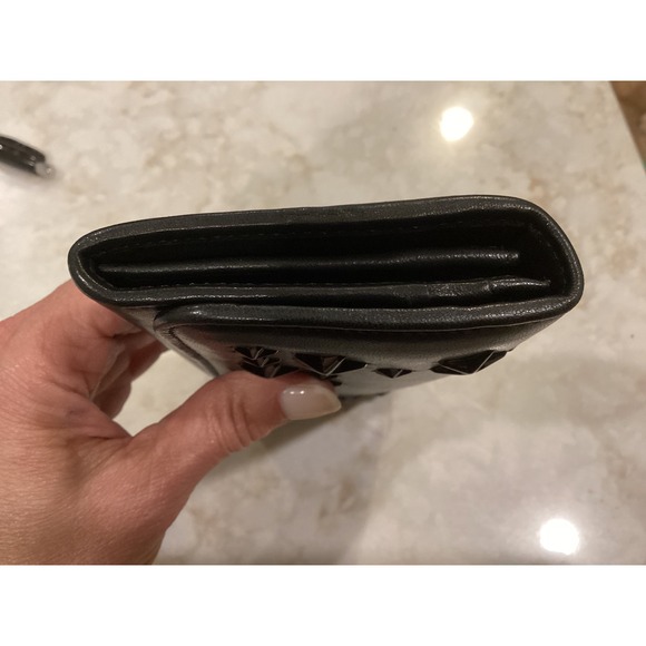 Jimmy Choo NINO Black Leather‎ Star Studded Wallet Clutch - Picture 13 of 16